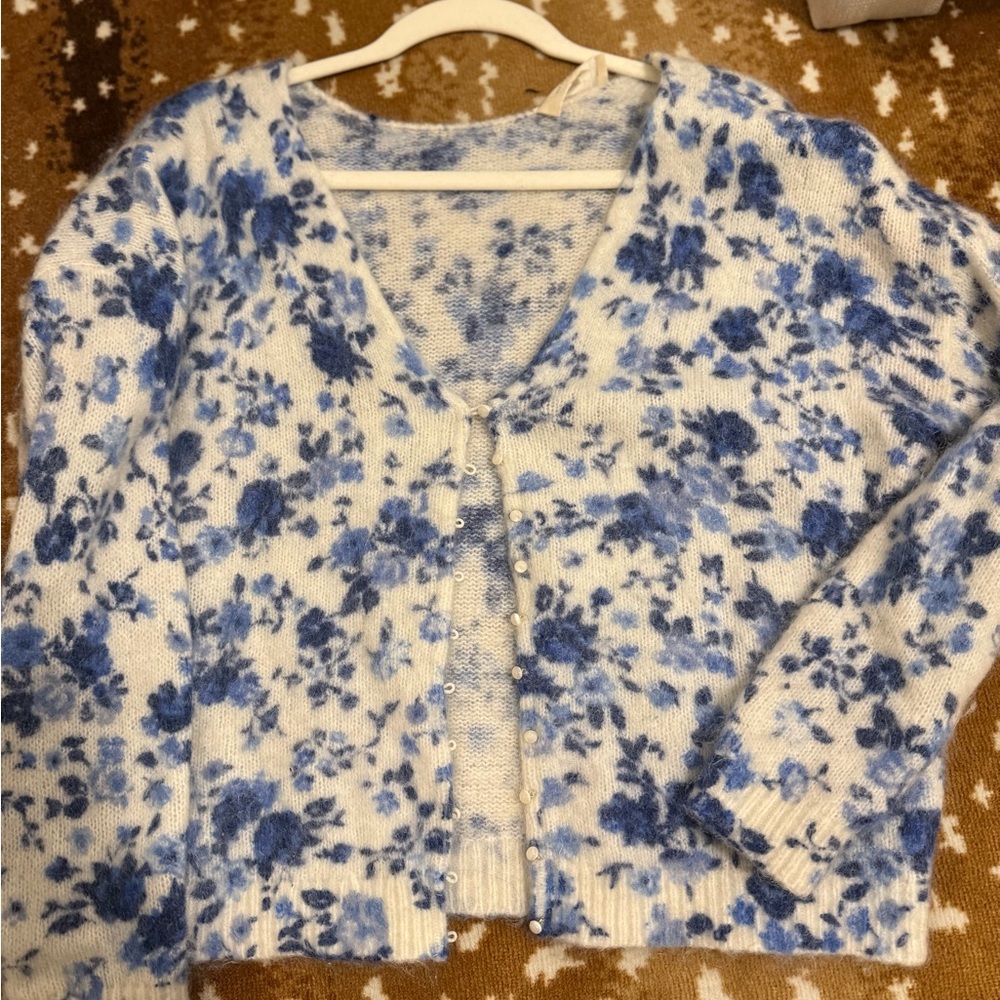 Sezane Lisette Cardigan - Floral Print